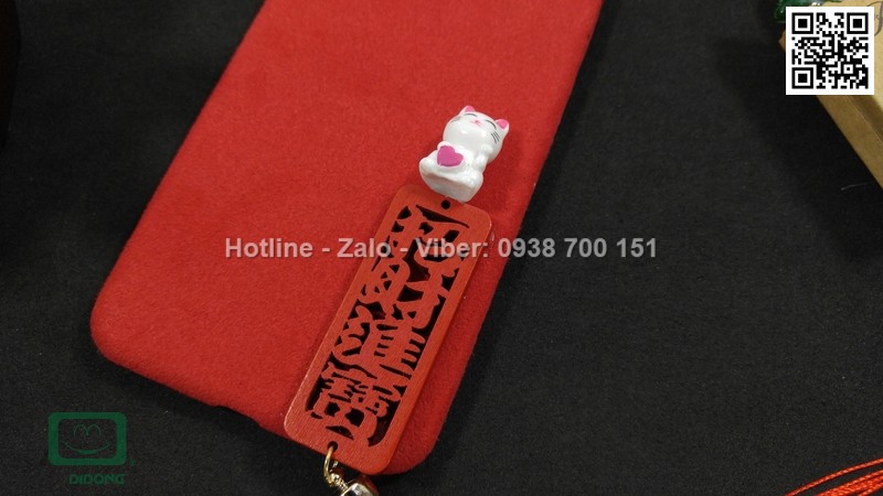 Ốp lưng iPhone 6 6s Plus mèo bọc nhung