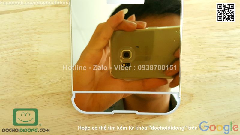 Ốp lưng HTC 10 Lifestyle viền nhôm lưng tráng gương