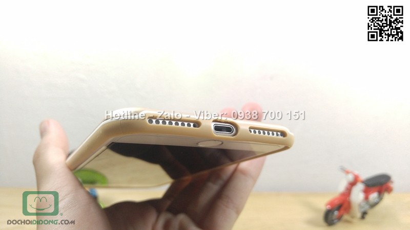 Ốp lưng iPhone 8 Plus vỏ nhôm chống sốc có nhẫn đeo tay