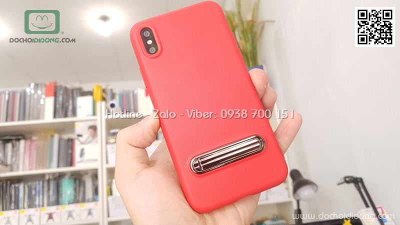 Ốp lưng iPhone X XS Baseus Happy Watching Supporting có chống lưng