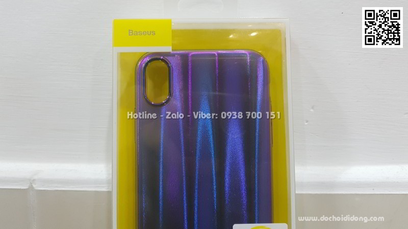 Ốp lưng iPhone XR Baseus Aurora lưng nhám đổi màu