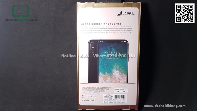 Miếng dán cường lực iPhone 7 8 Plus Jcpal Presever full màn hình 3D chính hãng