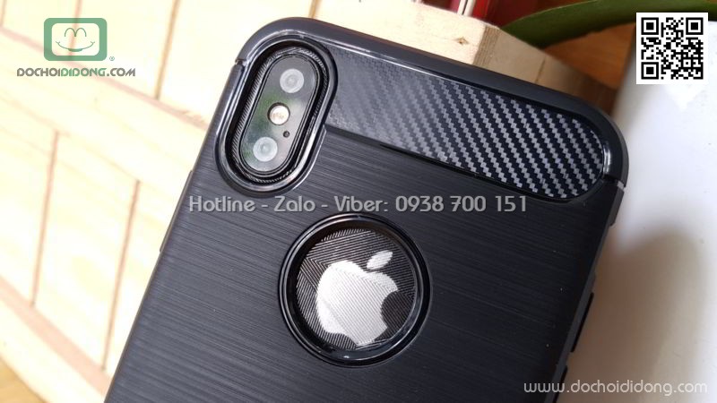 Ốp lưng iPhone X XS Likgus chống sốc vân kim loại