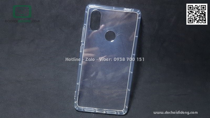 Ốp lưng Xiaomi Mi 8 SE dẻo trong viền gân chống