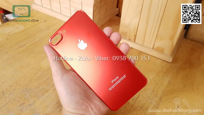 Miếng dán cường lực iPhone 7 8 Plus full màn hình nhôm xước kèm dán sau