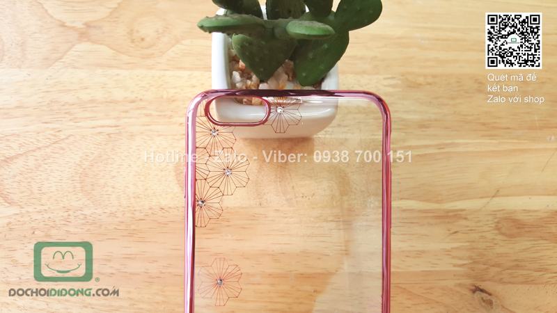 Ốp lưng iPhone 6 Plus 6S Plus Mooke viền xi lưng đính đá