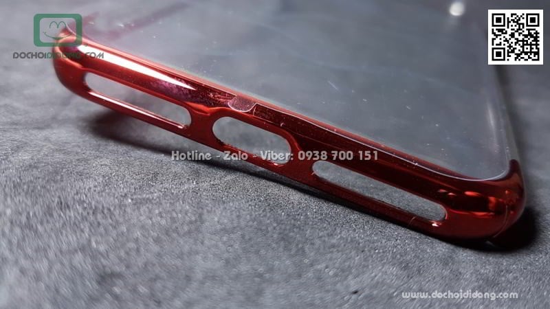 Ốp lưng iPhone XS Max Baseus Glitter trong suốt viền màu