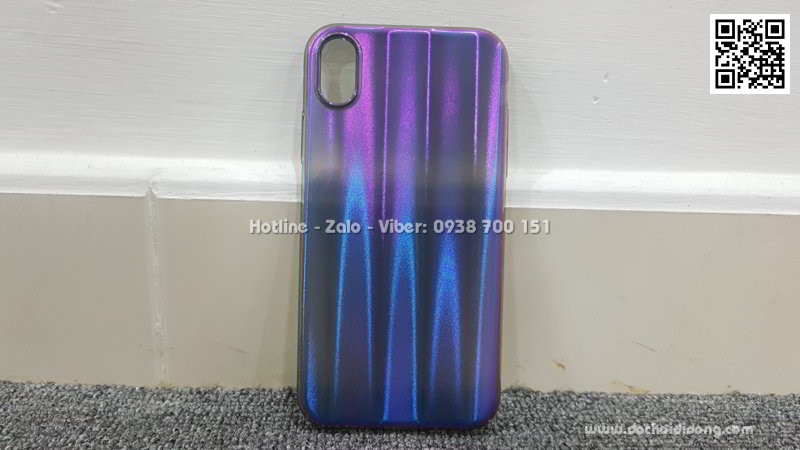 Ốp lưng iPhone XR Baseus Aurora lưng nhám đổi màu