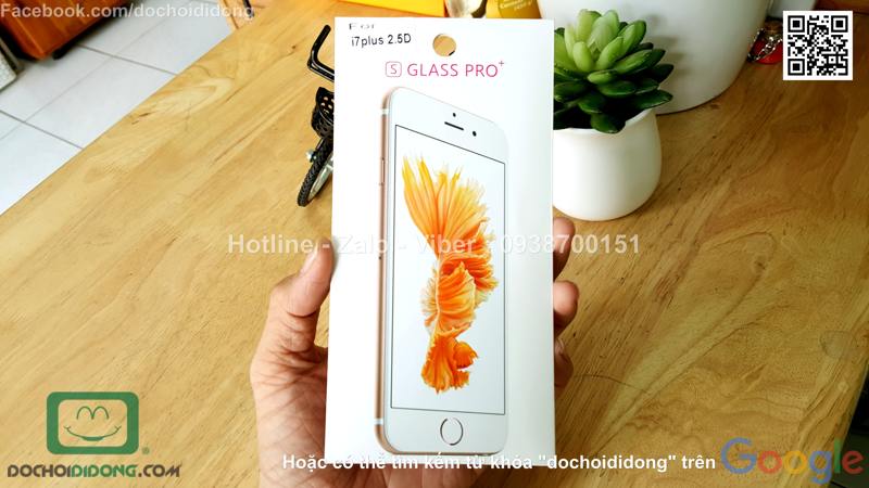 Miếng dán cường lực iPhone 7 Plus 9H