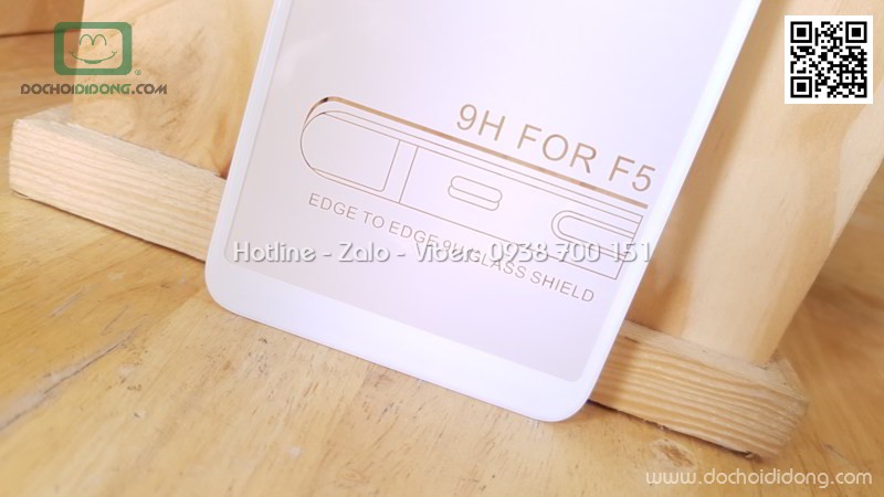 Miếng dán cường lực full màn hình Oppo F5 Zacase full keo