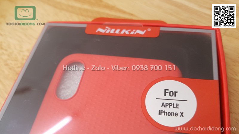 Ốp lưng iPhone X Nillkin Flex dẻo vân sần