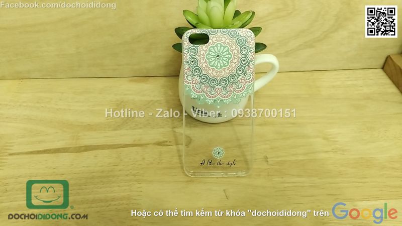 Ốp lưng iPhone 5 5s SE OU Bohemia hoa văn