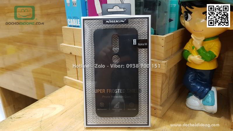 Ốp lưng Nokia X6 Nillkin vân sần