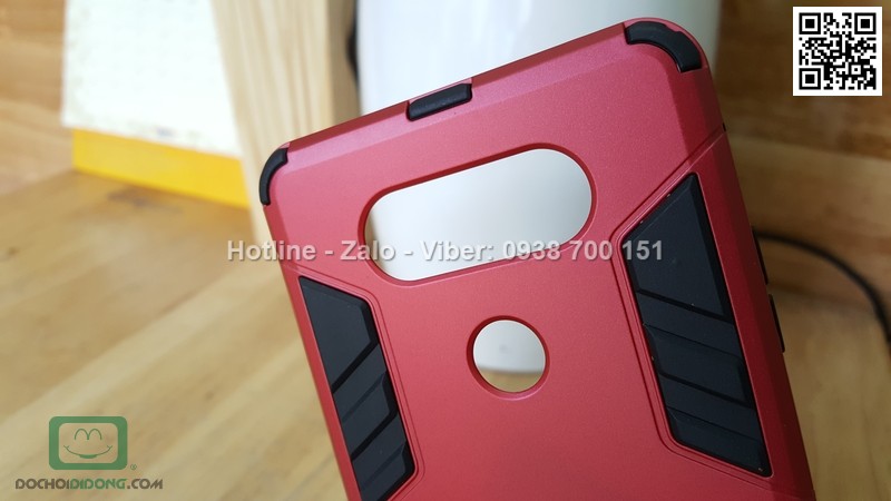 Ốp lưng Lg V20 Iron Man chống sốc có chống lưng