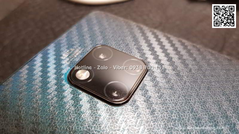Miếng dán mặt lưng Huawei Mate 20 Pro vân carbon