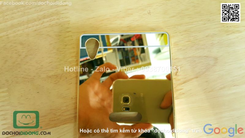 Ốp lưng Sony Xperia Z5 Premium viền nhôm lưng tráng gương