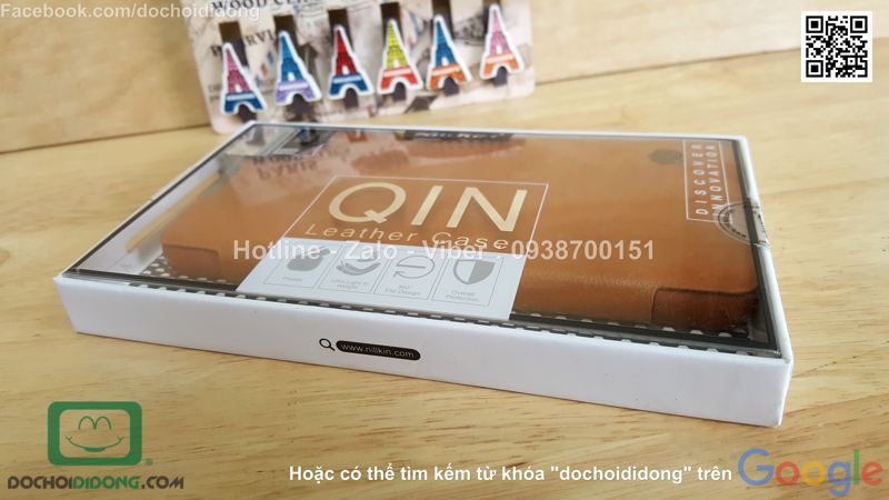 Bao da Sony Xperia XA Ultra Nillkin Qin giả da cao cấp