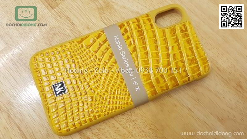 Ốp lưng iPhone X Nuoku da cá sấu thật