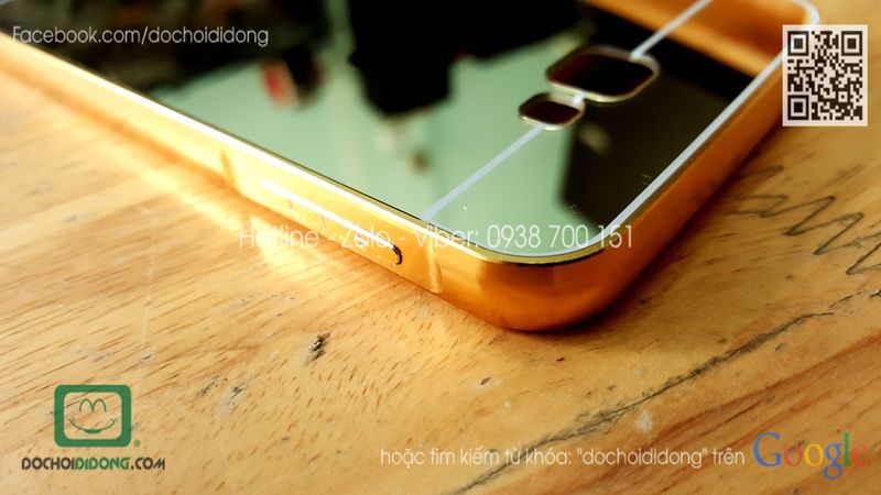 Ốp lưng Samsung Galaxy J7 Prime viền nhôm lưng tráng gương