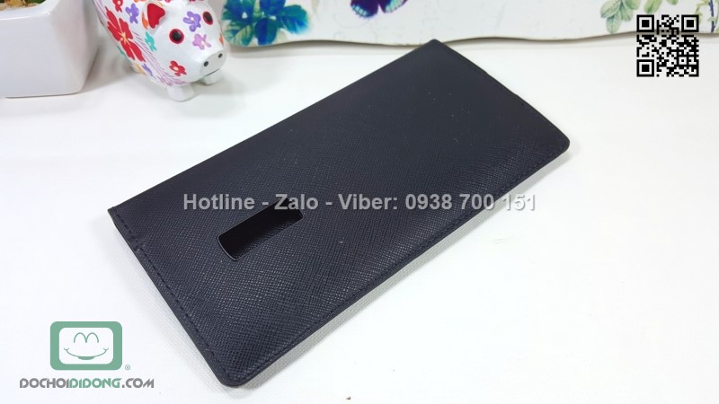 Flip cover OnePlus 2 da sần siêu mỏng