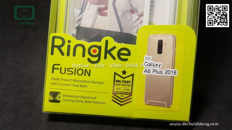 Ốp lưng Samsung A6 Plus 2018 Ringke Fusion