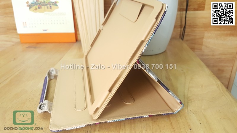 Bao da iPad Air kiêm túi xách vân vải