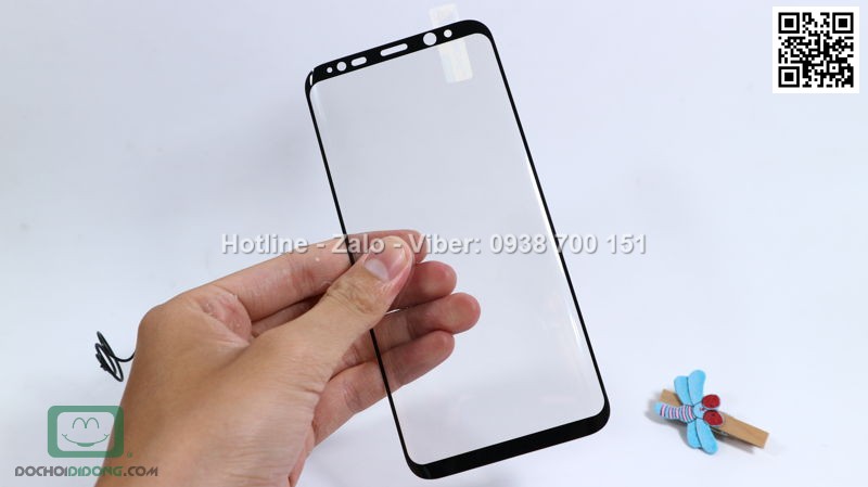 Miếng dán cường lực Samsung Galaxy S8 Plus Baseus 3D chính hãng