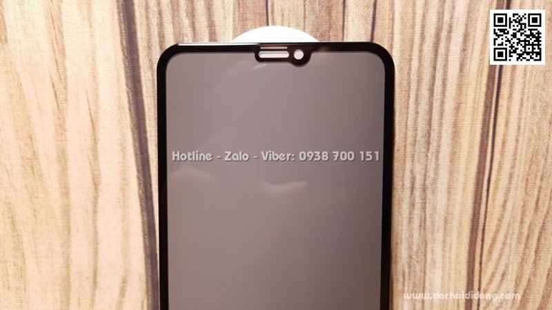 Miếng dán cường lực full màn hình iPhone XS Max Zacase 3D Elite chống nhìn trộm