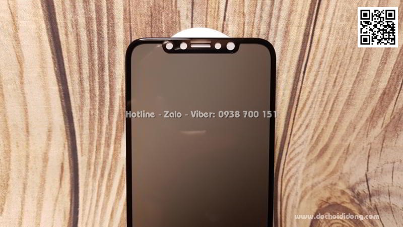 Miếng dán cường lực full màn hình iPhone X XS Zacase 3D Elite chống nhìn trộm