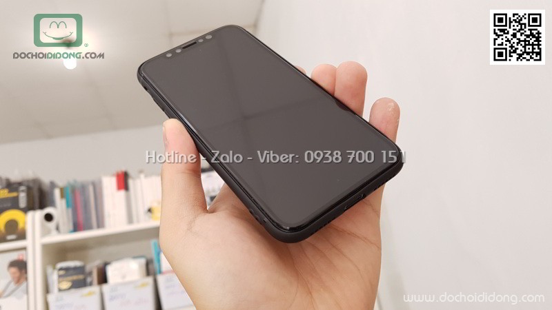 Ốp lưng iPhone X Zacase bảo vệ camera dẻo nhám lưng kín