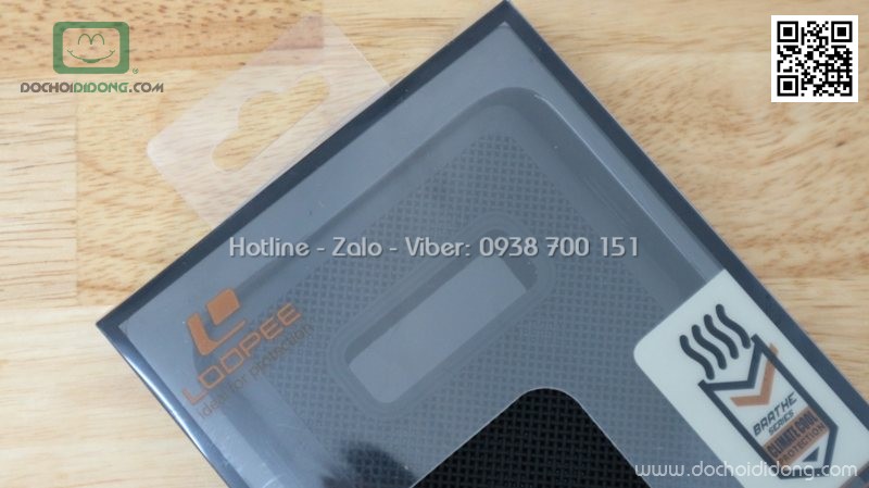 Ốp lưng Samsung Note 8 Loopee lưng lưới chống nóng