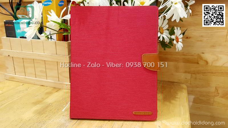 Bao da iPad 2 3 4 Mercury Canvas Diary vân vải nhét card