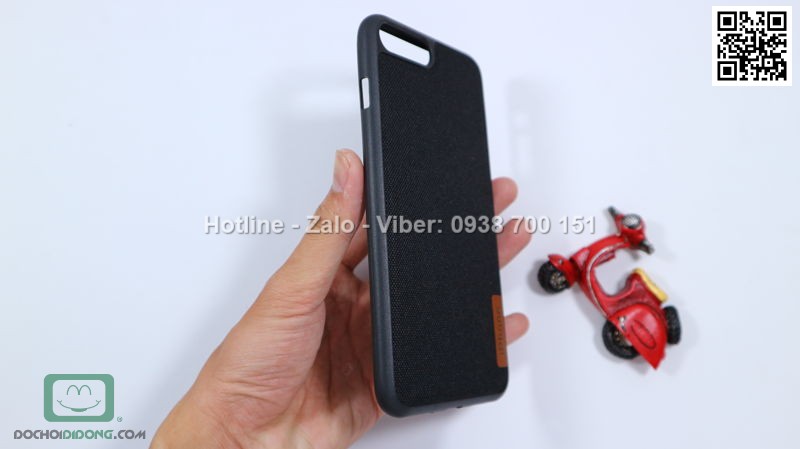 Ốp lưng iPhone 7 Plus dẻo vân vải bố