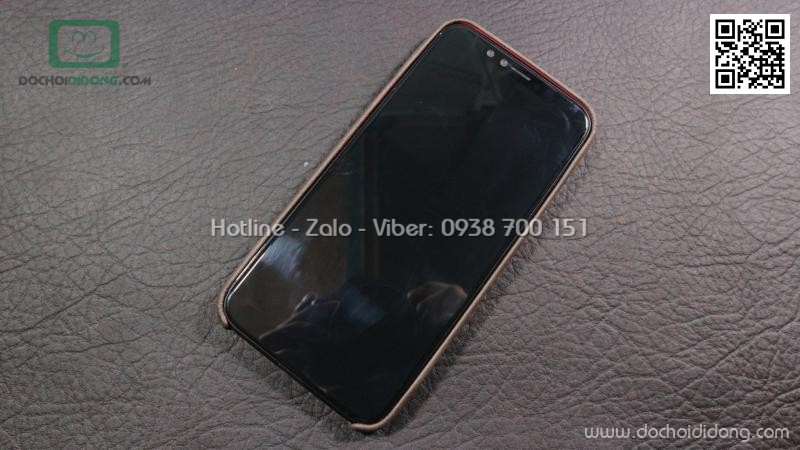 Ốp lưng iPhone X X-Level Vintage dẻo vân da lót nhung