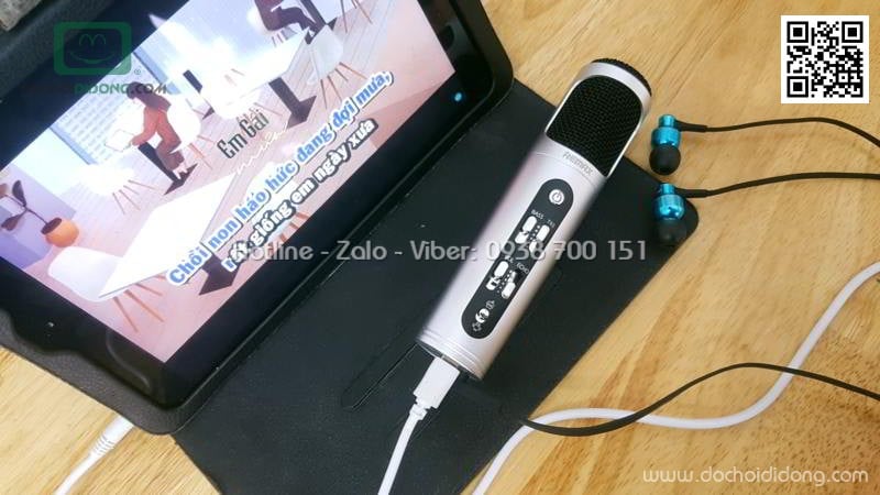 Micro karaoke Remax K02 cho điện thoại máy tính bảng và PC