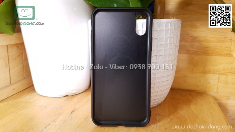 Ốp lưng iPhone X Hojar lưng kính cường lực viền mềm