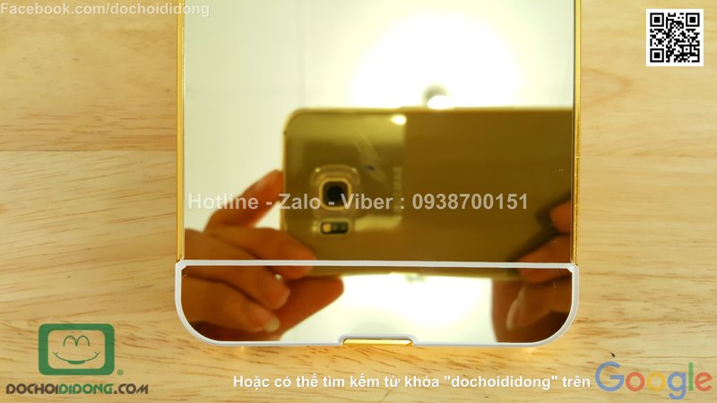 Ốp lưng HTC Desire 826 viền nhôm lưng tráng gương