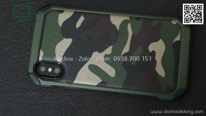 Ốp lưng iPhone X XS quân đội chống sốc