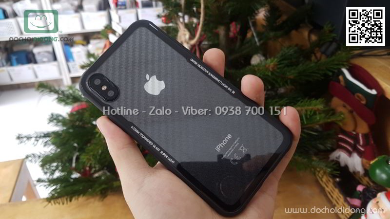 Ốp lưng iPhone X Likgus lưng kính viền dẻo