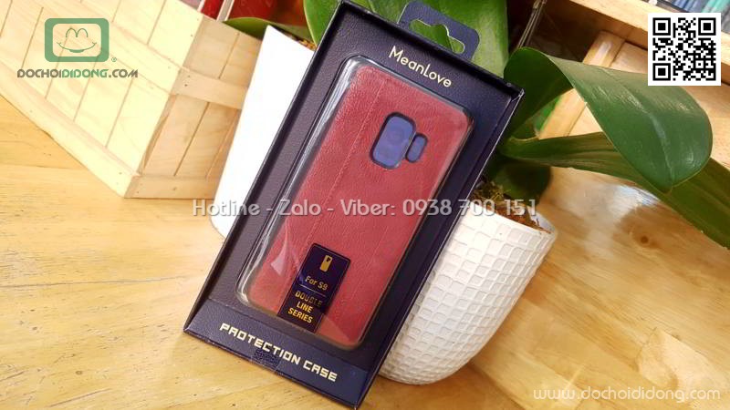 Ốp lưng Samsung S9 Mean Love lưng da chống sốc