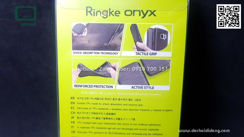 Ốp lưng Sony XZ2 Ringke Onyx vân kim loại