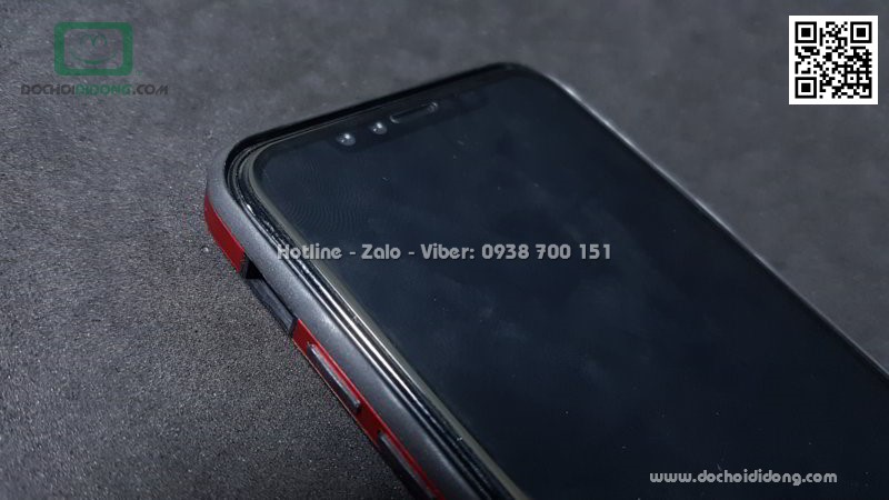 Ốp lưng iPhone X Sulada lưng kính trong viền màu