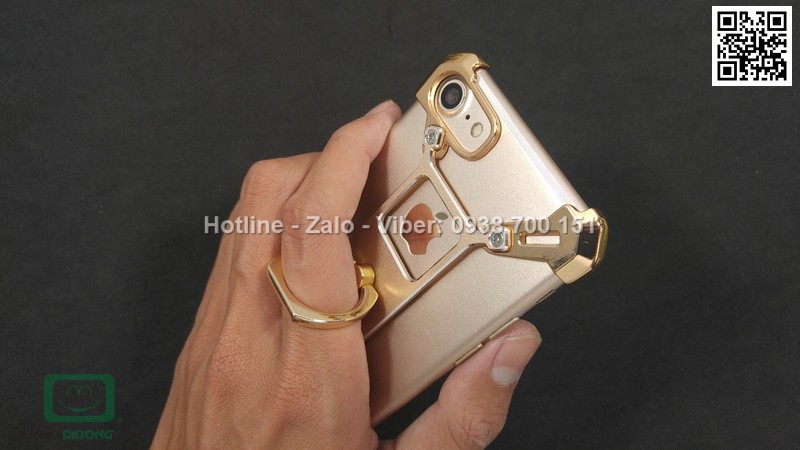 Ốp lưng iPhone 7 Barde kim loại có nhẫn đeo