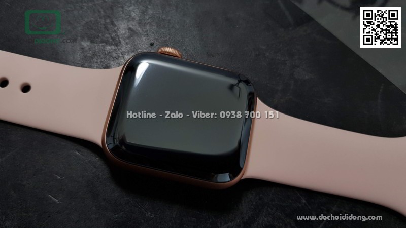 Miếng dán cường lực đồng hồ Apple Watch 40mm Vmax full màn hình keo viền