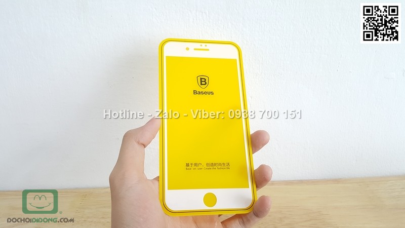 Miếng dán cường lực iPhone 8 Plus Baseus 0.2mm full màn hình