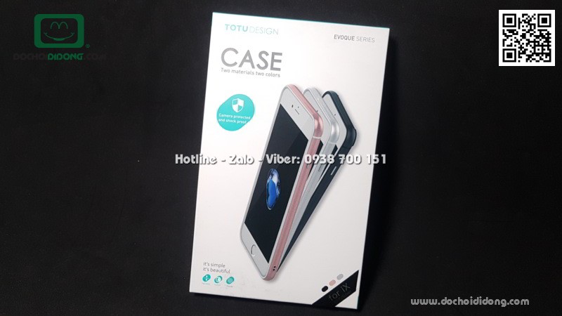 Ốp viền iPhone X Totu Design dẻo ánh kim