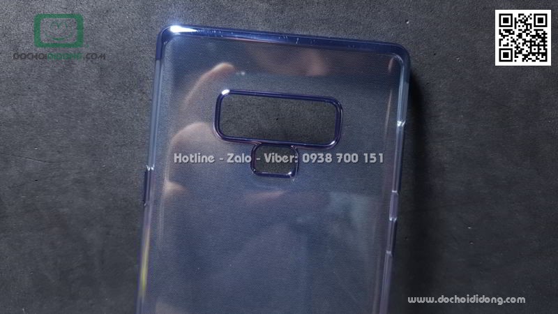 Ốp lưng Samsung Note 9 Baseus Glitter trong suốt viền màu