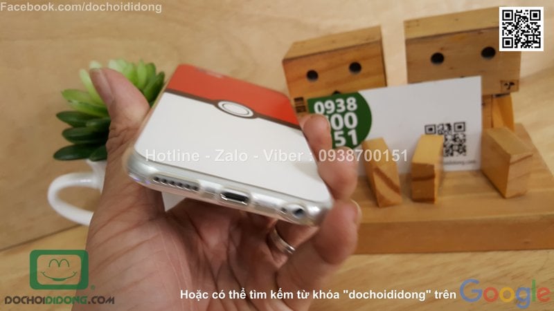 Ốp lưng iPhone 6 6s Pokemon Go dẻo viền trong