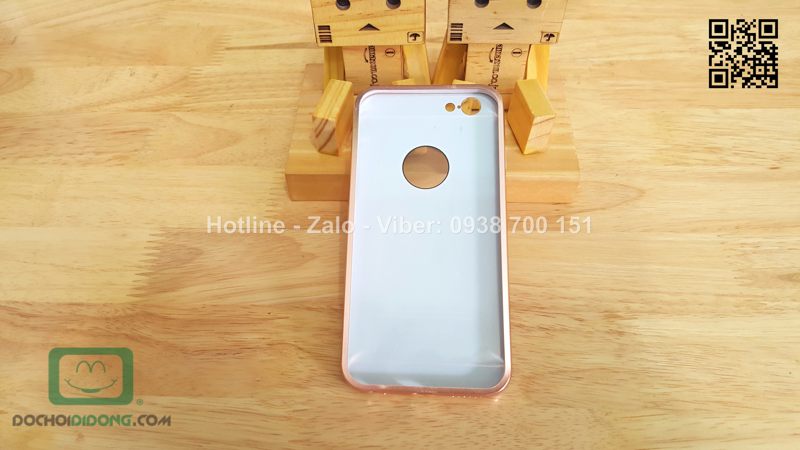 Ốp lưng iPhone 6 6s viền nhôm lưng tráng gương