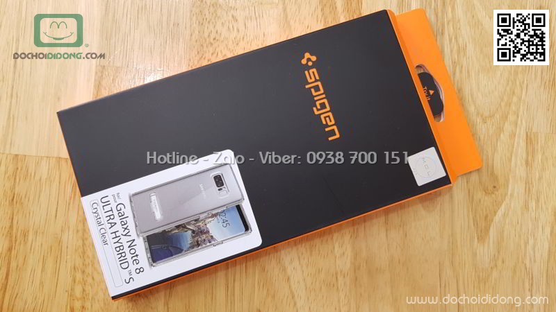 Ốp lưng Samsung Note 8 Spigen Ultra Hybrid có chống lưng